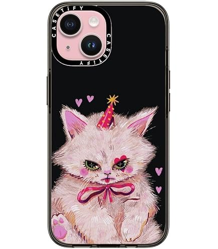 【色:Bunnies_サイズ:iPhone15(ClearBlack)】CASE Amazon.com: CASETIFY Impact iPhone 15 Case [4X Military